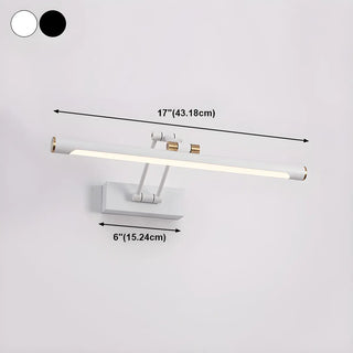 Modern White Metal Linear Swing Arm LED Vanity Light Zawala Image - 19
