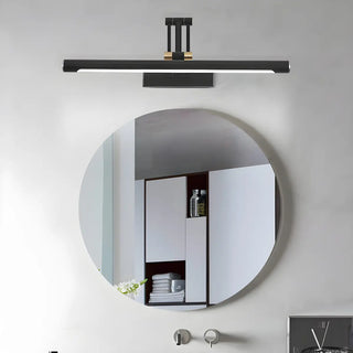 Modern White Metal Linear Swing Arm LED Vanity Light Zawala Image - 2