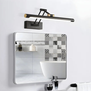Modern White Metal Linear Swing Arm LED Vanity Light Zawala Image - 3