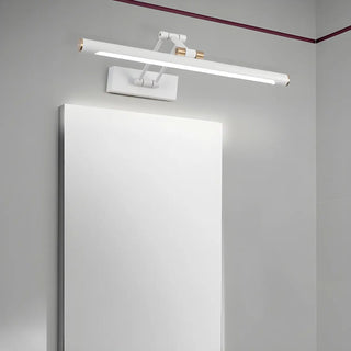 Modern White Metal Linear Swing Arm LED Vanity Light Zawala Image - 4