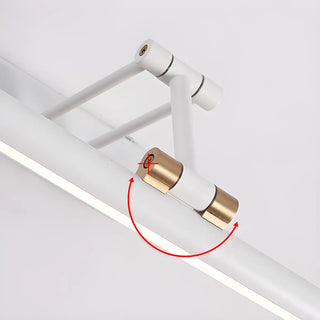 Modern White Metal Linear Swing Arm LED Vanity Light Zawala Image - 8