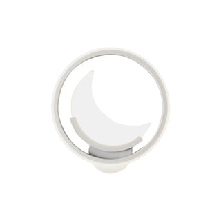 Kid's Room Creative White Moon Metal LED Wall Sconce Zawala Image - 12