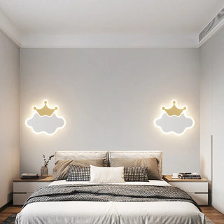 Kid's Room Creative White Moon Metal LED Wall Sconce Zawala Image - 6