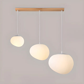 ZOWALA - 3-Light Modern Adjustable White Pebble Island Light Image - 3