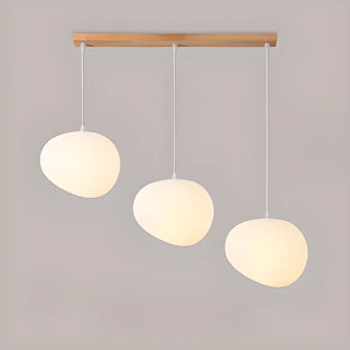 ZOWALA - 3-Light Modern Adjustable White Pebble Island Light Image - 5