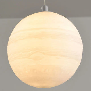 Modern Saturn Planet White Linear Dining Room Pendant Light Zawala Image - 13