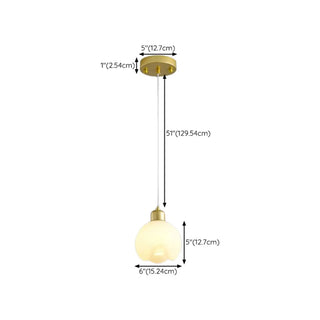ZOWALA - Ultra Modern Bedroom Gold Pendant Light Adjustable Height #size
