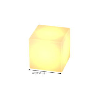 ZOWALA - Durable Modern White Square Bedside LED Floor Lamp #size