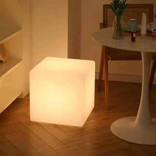 ZOWALA - Durable Modern White Square Bedside LED Floor Lamp Image - 2