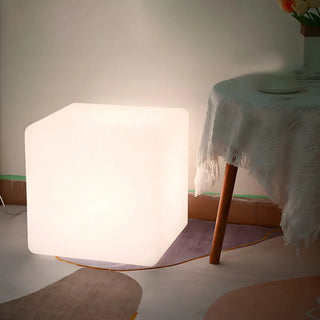 ZOWALA - Durable Modern White Square Bedside LED Floor Lamp Image - 5