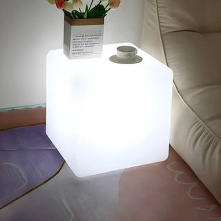 ZOWALA - Durable Modern White Square Bedside LED Floor Lamp Image - 7