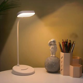Modern Minimalist White LED Adjustable Neck Table Lamp Zawala Image - 1