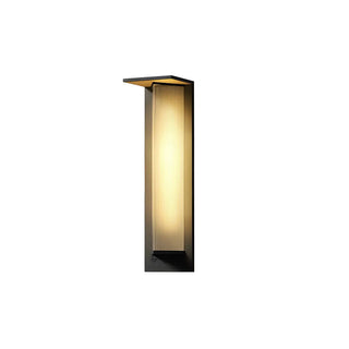Modern Black Metal Geometric Outdoor LED Wall Light Zawala Image - 11