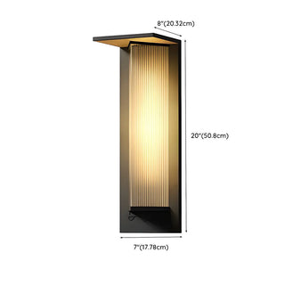 Modern Black Metal Geometric Outdoor LED Wall Light Zawala Image - 25