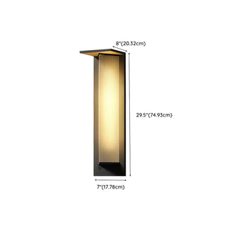 Modern Black Metal Geometric Outdoor LED Wall Light Zawala Image - 26