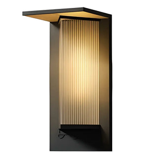 Modern Black Metal Geometric Outdoor LED Wall Light Zawala Image - 9