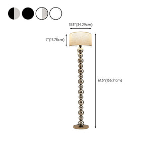Pleated Shade Modern Stacked Ball Steel Floor Lamp Zawala #size