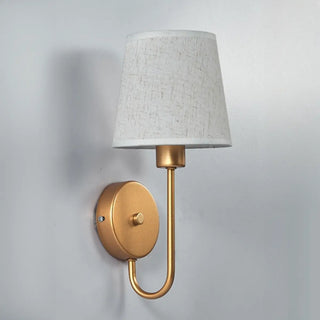 Fabric Shade Bedroom Cylinder Plug-in Wall Lamp Zawala Image - 15