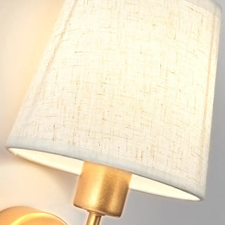 Fabric Shade Bedroom Cylinder Plug-in Wall Lamp Zawala Image - 17