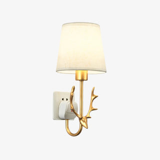 Fabric Shade Bedroom Cylinder Plug-in Wall Lamp Zawala Image - 4