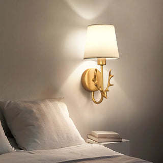Fabric Shade Bedroom Cylinder Plug-in Wall Lamp Zawala Image - 5