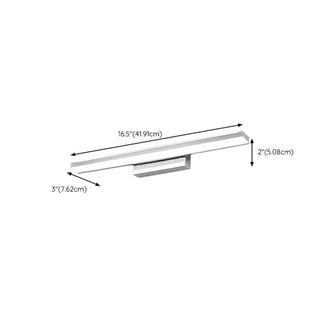 White Modern Linear LED Bathroom Vanity Light Fixture Zawala #size