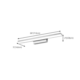 White Modern Linear LED Bathroom Vanity Light Fixture Zawala Image - 15