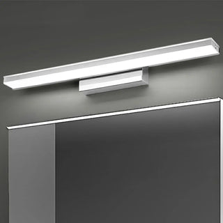 White Modern Linear LED Bathroom Vanity Light Fixture Zawala Image - 2