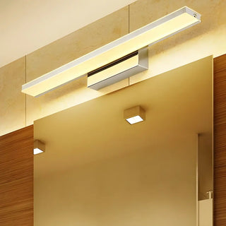 White Modern Linear LED Bathroom Vanity Light Fixture Zawala Image - 3