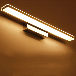 White Modern Linear LED Bathroom Vanity Light Fixture Zawala Image - 5