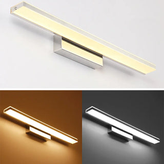 White Modern Linear LED Bathroom Vanity Light Fixture Zawala Image - 9