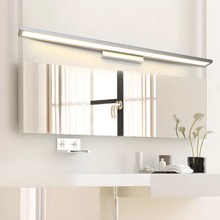 Sleek Modern Black Rectangular LED Vanity Light Zawala Image - 1