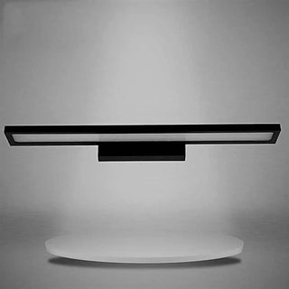 Sleek Modern Black Rectangular LED Vanity Light Zawala Image - 2