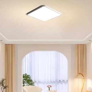 ZOWALA - Modern Rectangular LED Ceiling Light White Slim Flush 35.5" Image - 1