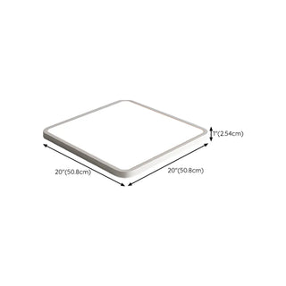 ZOWALA - Modern Rectangular LED Ceiling Light White Slim Flush 35.5" Image - 11