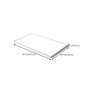 ZOWALA - Modern Rectangular LED Ceiling Light White Slim Flush 35.5" Image - 12