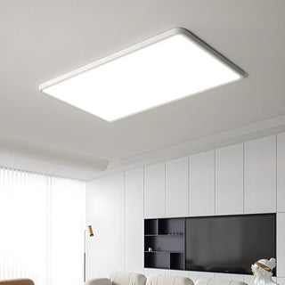 ZOWALA - Modern Rectangular LED Ceiling Light White Slim Flush 35.5" Image - 2