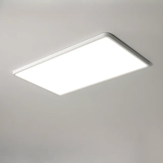 ZOWALA - Modern Rectangular LED Ceiling Light White Slim Flush 35.5" Image - 4