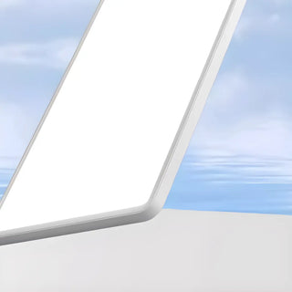 ZOWALA - Modern Rectangular LED Ceiling Light White Slim Flush 35.5" Image - 8