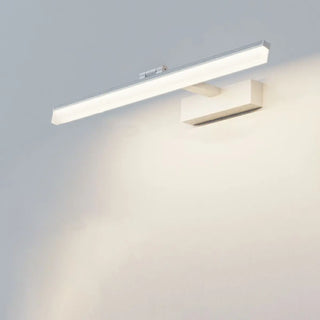 White Rectangular Modern LED Metal Vanity Light Zawala Image - 2