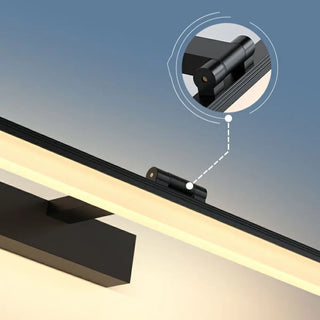White Rectangular Modern LED Metal Vanity Light Zawala Image - 8