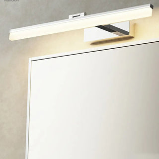 White Rectangular Modern LED Metal Vanity Light Zawala Image - 4