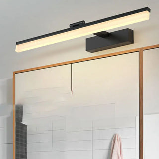 White Rectangular Modern LED Metal Vanity Light Zawala Image - 6