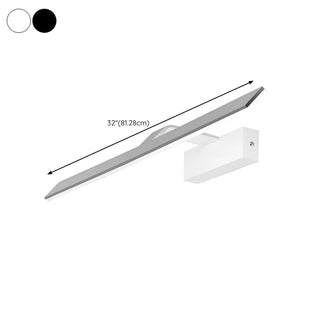 ZOWALA - Contemporary White Rectangular LED Metal Vanity Light Image - 13