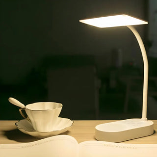 Stylish Rectangle White Adjustable LED Desk Lamp Zawala Image - 1