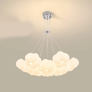 ZOWALA - White Resin Bubble Multi-Light Chandelier Image - 10