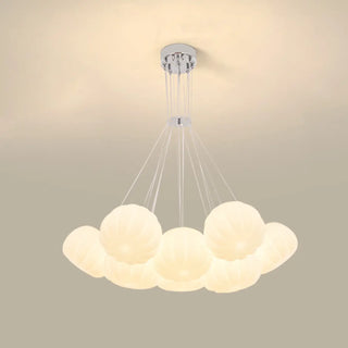 ZOWALA - White Resin Bubble Multi-Light Chandelier Image - 11