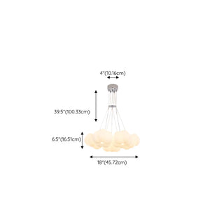 ZOWALA - White Resin Bubble Multi-Light Chandelier Image - 14