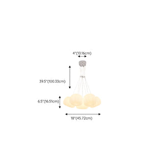 ZOWALA - White Resin Bubble Multi-Light Chandelier Image - 15