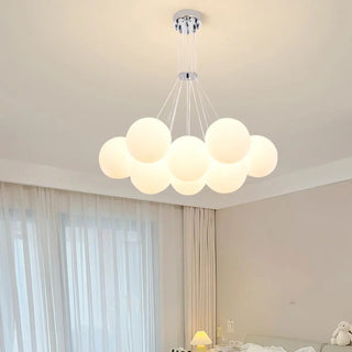 ZOWALA - White Resin Bubble Multi-Light Chandelier Image - 3
